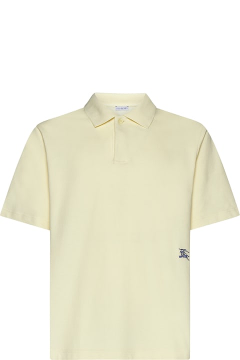 Topwear for Men Burberry Logo Embroidered Polo Shirt