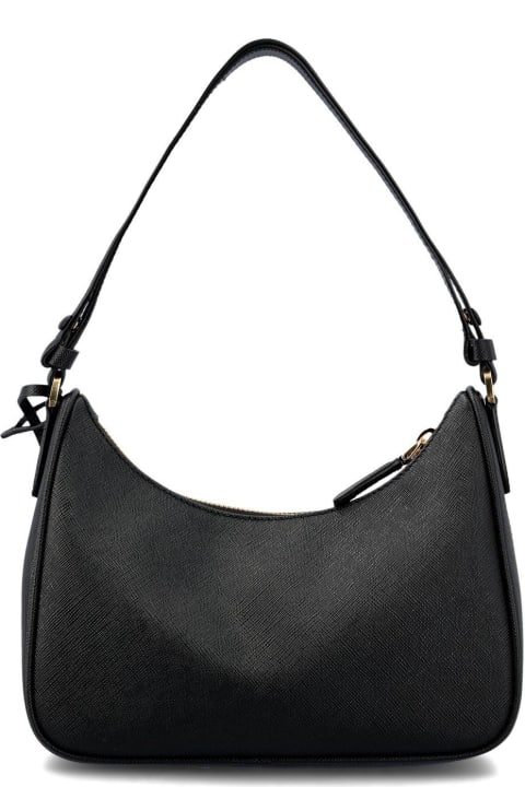 Fashion for Women Prada Logo Plaque Zipped Shoulder Bag