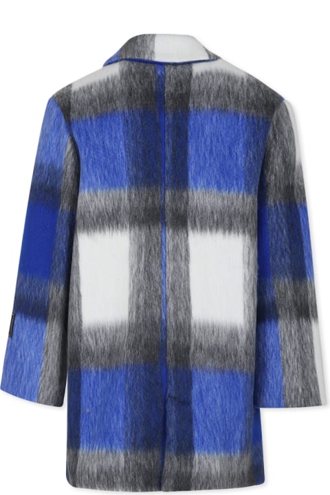 Fashion for Kids MSGM Blue Coat For Girl With Logo