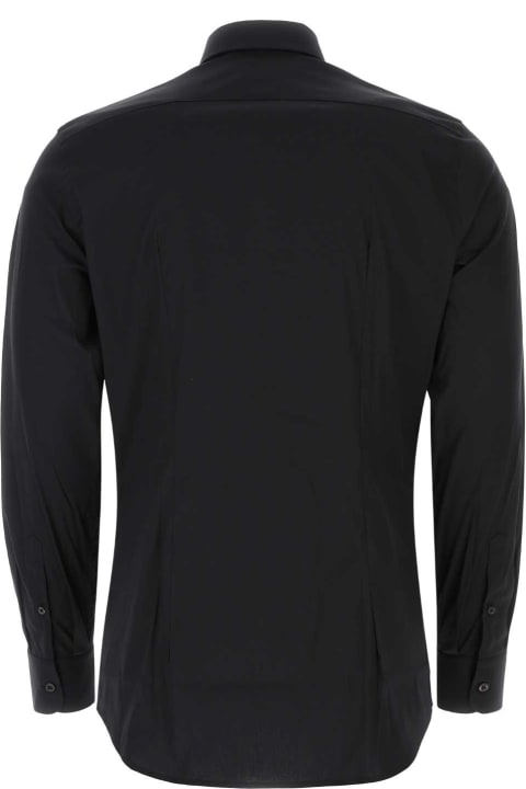 Prada Shirts for Men Prada Black Poplin Shirt