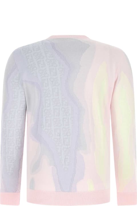 メンズ新着アイテム Fendi Embroidered Cotton Blend Sweater