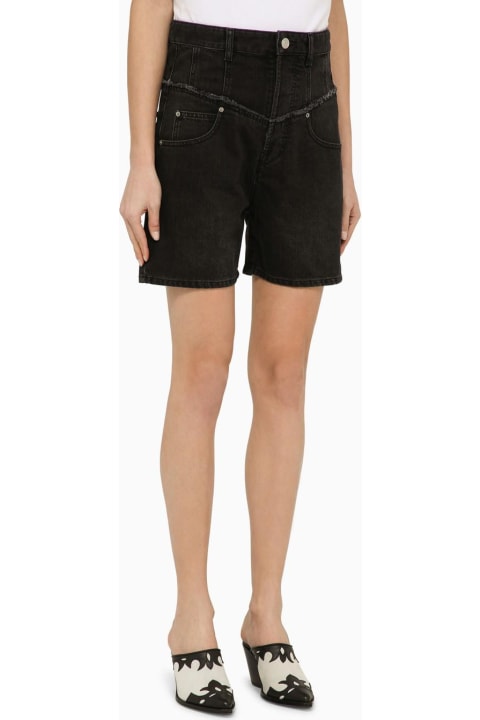 Isabel Marant Pants & Shorts for Women Isabel Marant Black Cotton Denim Shorts