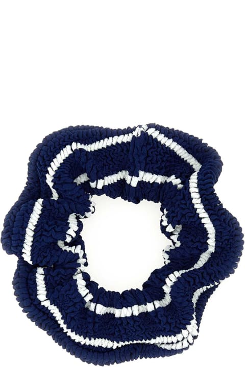 Hunza G Hair Accessories for Women Hunza G Two-tone Fabric Scrunchie