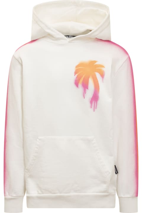 Palm Angels Fleeces & Tracksuits for Men Palm Angels Sprayed Palm Hoodie