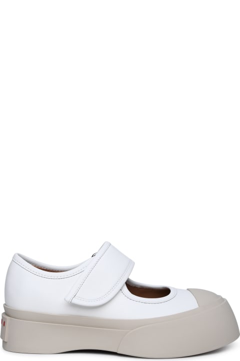 ウィメンズ新着アイテム Marni 'mary Jane' White Nappa Leather Sneakers