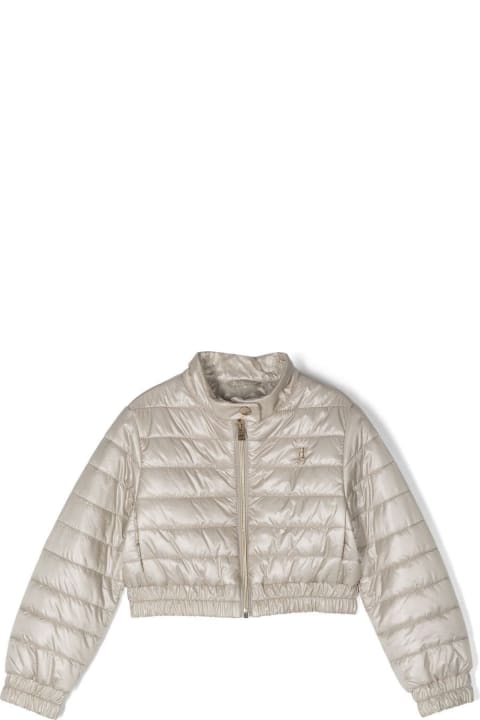 Coats & Jackets for Girls Herno Metallic Cropped Padded Jacket