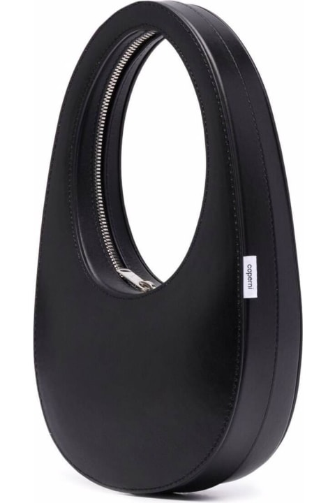 Fashion for Women Coperni 'swipe' Black Handbag With Embossed Logo In Leather Woman