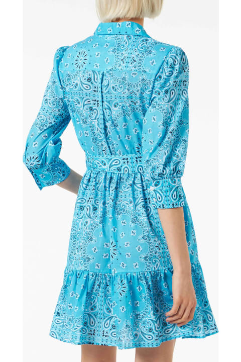 MC2 Saint Barth Dresses for Women MC2 Saint Barth Bandanna Print Cotton Short Dress Daisi With Embroideries