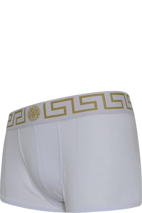 Versace Underwear for Men Versace White Cotton Boxer Shorts