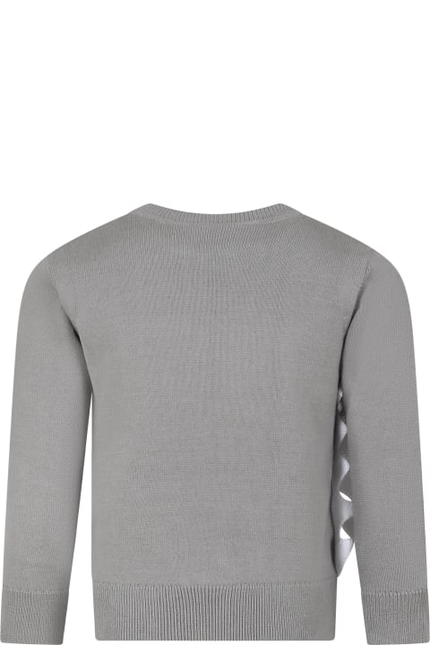 Stella McCartney Kids Stella McCartney Kids Gray Sweater For Boy With Shark