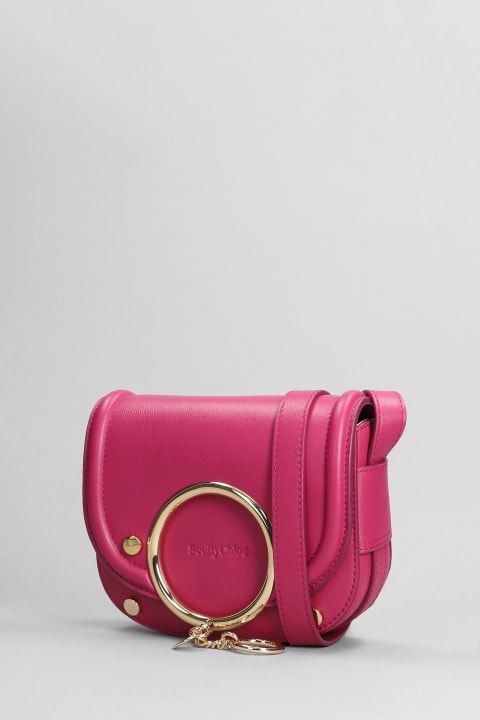See by Chloé for Women See by Chloé Mara Shoulder Bag In Fuxia Leather