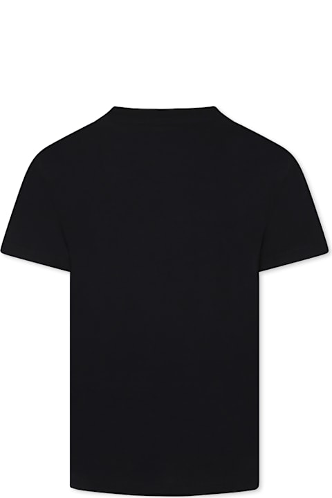 Balmain T-Shirts & Polo Shirts for Women Balmain Black T-shirt For Kids With Logo