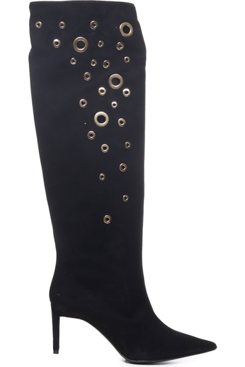 Boots for Women Pinko Embellished Holes Eco-suede Boots