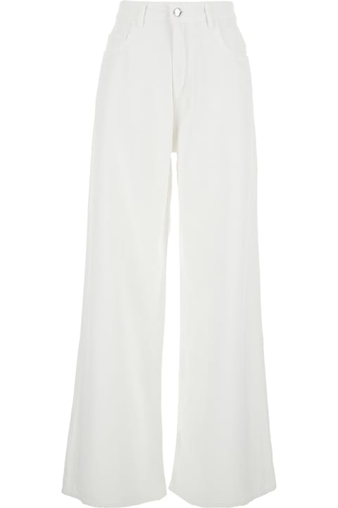 Homeware Icon Denim 
debby
 White Five Pocket Jeans With Logo Patch On The Back In Cotton Woman