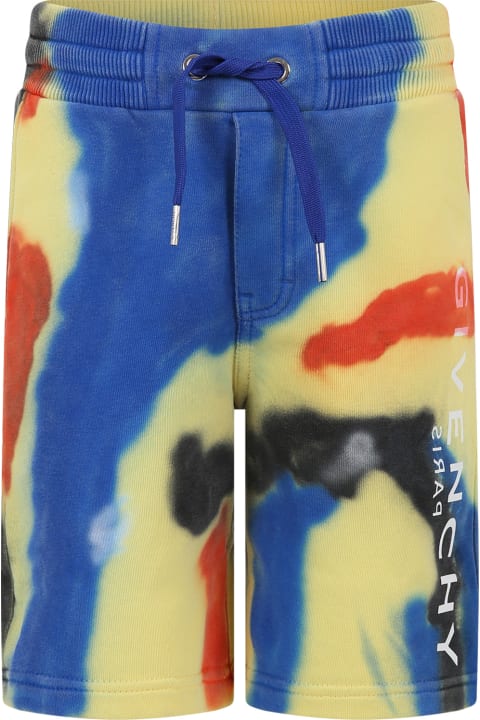 Givenchy Bottoms for Boys Givenchy Multicolor Shorts For Boy With Logo And 4g Pattern