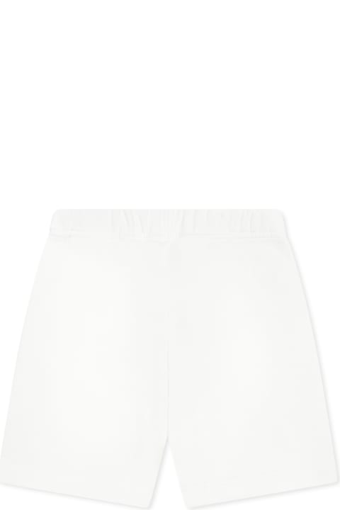 Off-White Bottoms for Baby Boys Off-White White Shorts For Baby Boy With Logo