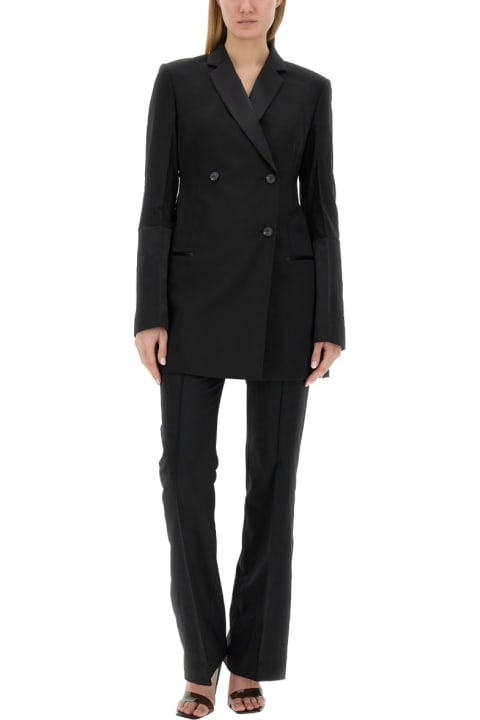 Helmut Lang Coats & Jackets for Women Helmut Lang Double-breasted Tuxedo Blazer