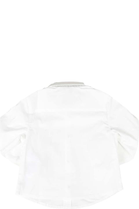 Topwear for Baby Boys Emporio Armani Logo Detailed Long-sleeved Shirt