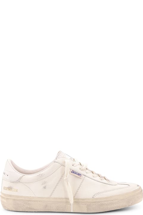 Golden Goose Shoes for Men Golden Goose Soul Star Leather Low-top Sneakers With Used Effect