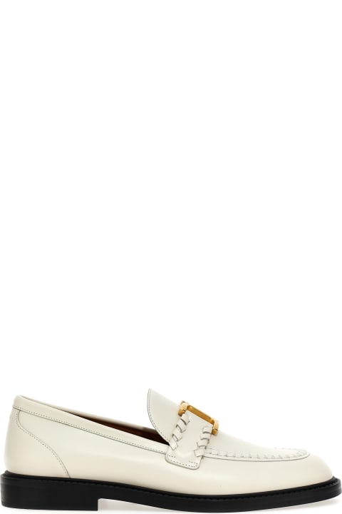 Marcie Leather Loafers in White - Chloe