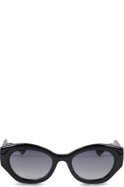 ウィメンズ Gucci Eyewearのアイウェア Gucci Eyewear Oval Frame Sunglasses