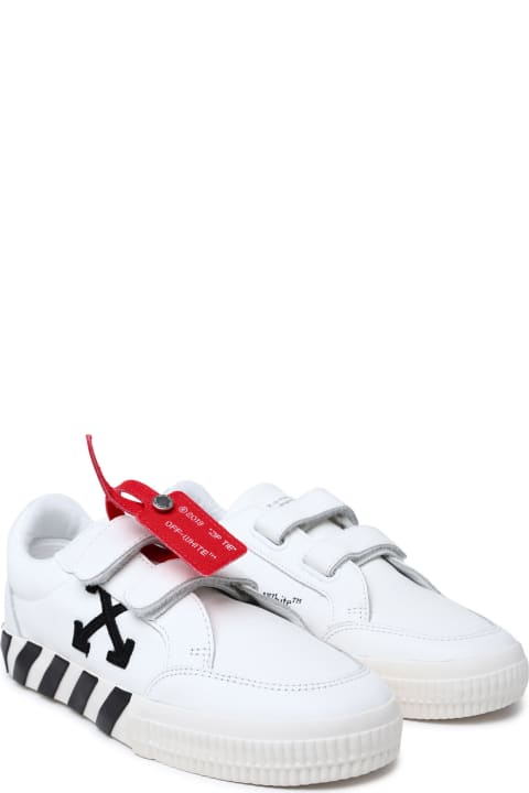 Off-White Kids Off-White 'vulcanized' White Leather Sneakers