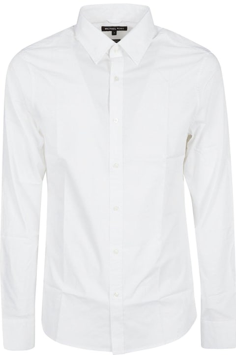 Michael Kors Men Michael Kors Slim Stretch Buttoned Long Sleeve Shirt