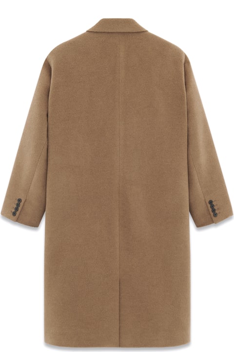 Coats & Jackets for Women Saint Laurent Virgin Wool And Angora Single-breasted Coat
