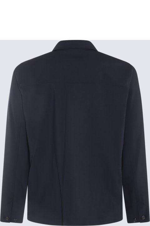 Altea Clothing for Men Altea Navy Blue Wool Blend Casual Jacket