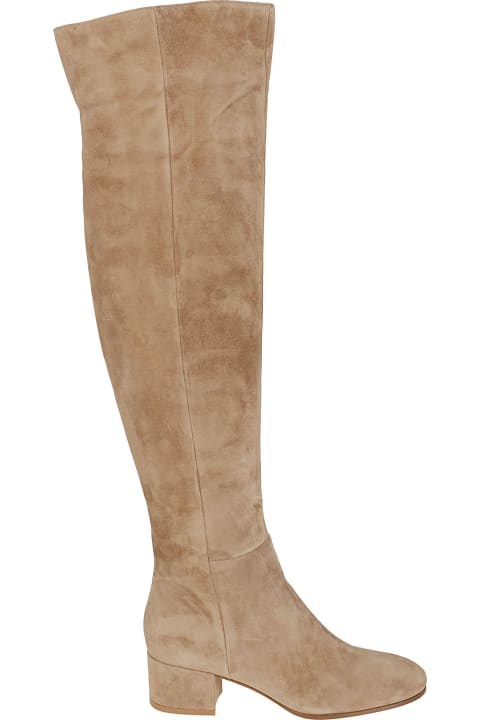 Rolling Mid Camel Over-the-knee Boots