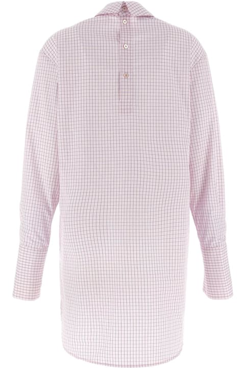 Homeware Dries Van Noten Grid Mock-neck Long-sleeve Shirt