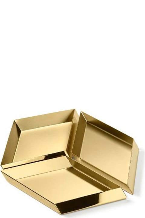 インテリア Ghidini 1961 Axonometry - Large Cube Polished Brass