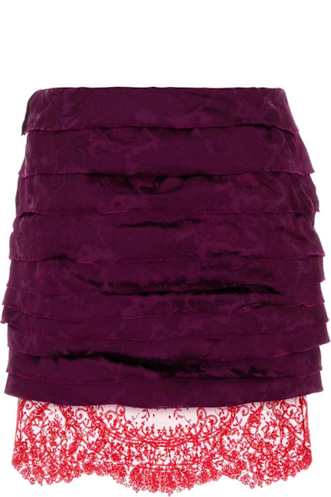 Homeware Saint Laurent Tyrian Purple Jacquard Mini Skirt
