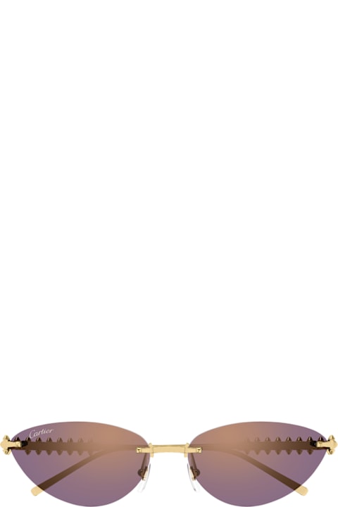 Cartier Eyewear for Kids Cartier Eyewear Cartier Ct0543s Clash De Cartier 004 Gold Violet Sunglasses