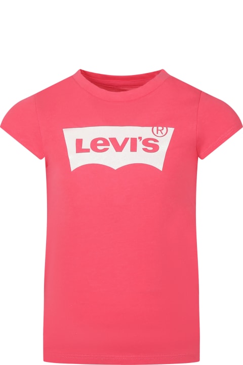 Fashion for Kids Levi's Pink T-shirt For Girl With Logo