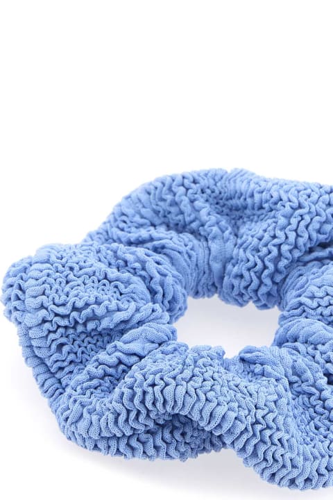 Hunza G Hair Accessories for Women Hunza G Light Blue Fabric Scrunchie