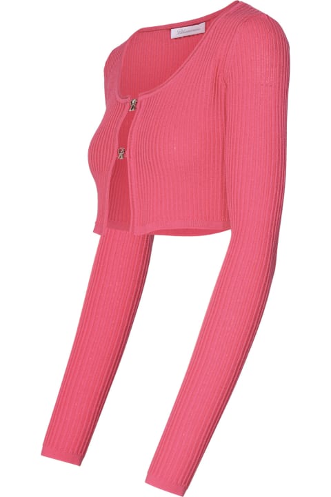 Blumarine Sweaters for Women Blumarine Fuchsia Viscose Blend Cropped Sweater