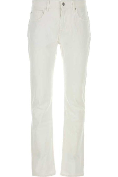 7 For All Mankind Clothing for Men 7 For All Mankind White Stretch Denim The Straight Jeans