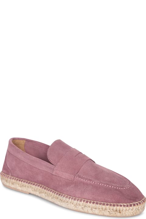 Lardini Loafers & Boat Shoes for Men Lardini Farah Suede Pink Espadrilles