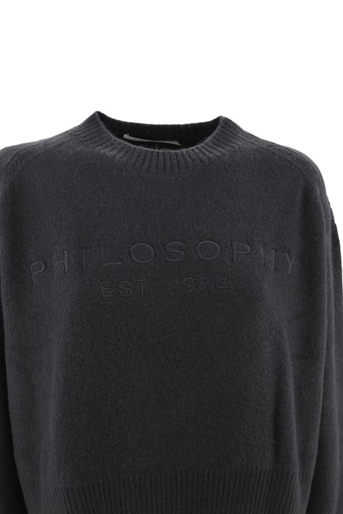 Philosophy di Lorenzo Serafini Sweaters for Women Philosophy di Lorenzo Serafini Logo-embroidered Cropped Jumper