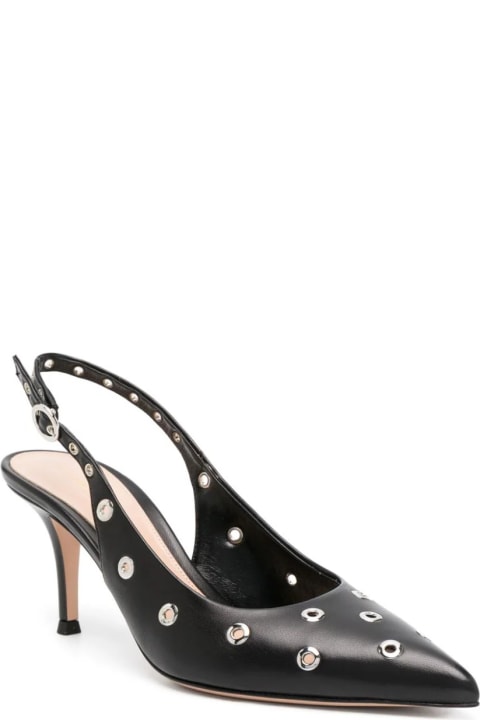 High-Heeled Shoes for Women Gianvito Rossi Black Lydia Sling 70 Slingbacks