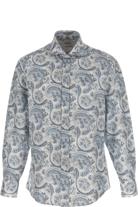 メンズ Brunello Cucinelliのシャツ Brunello Cucinelli Pattern-printed Button-up Shirt