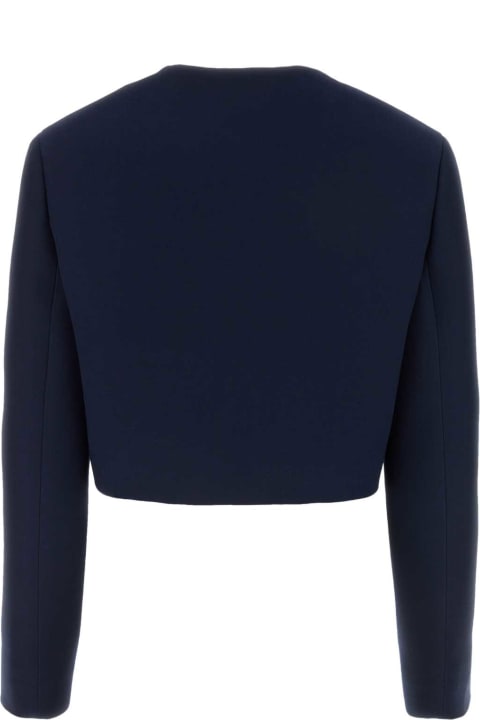 Prada Coats & Jackets for Women Prada Navy Blue Wool Blend Blazer