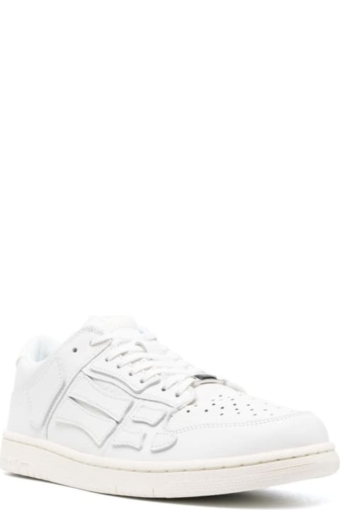 Shoes Sale for Men AMIRI 'skel Top Low' White Sneakers With Skeleton Patch In Leather Man