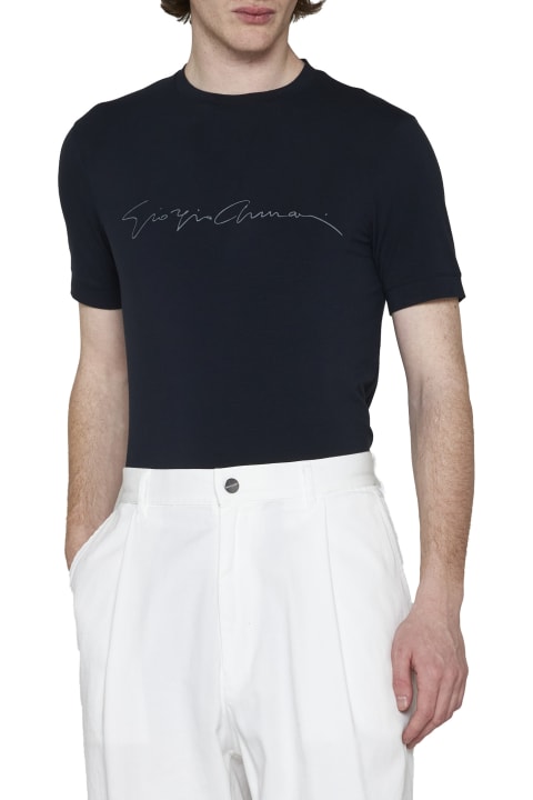 Homeware Giorgio Armani Logo Print Crewneck T-shirt