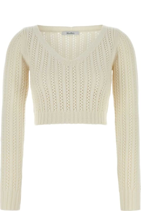 Max Mara Sale for Women Max Mara White Wool Blend Ifrem Sweater