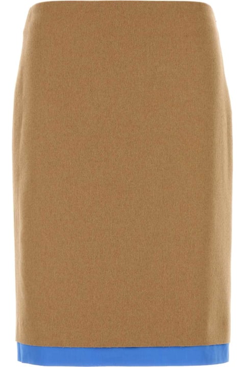 Miu Miu Clothing for Women Miu Miu Beige Camel Skirt
