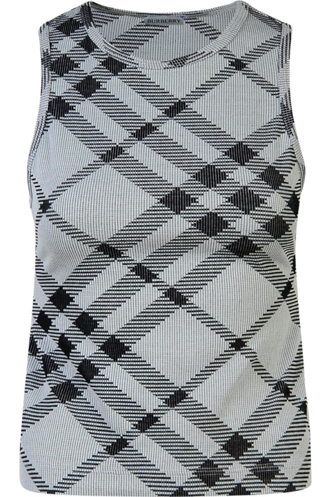 Burberry for Women Burberry 'check' Cotton Blend Tank Top