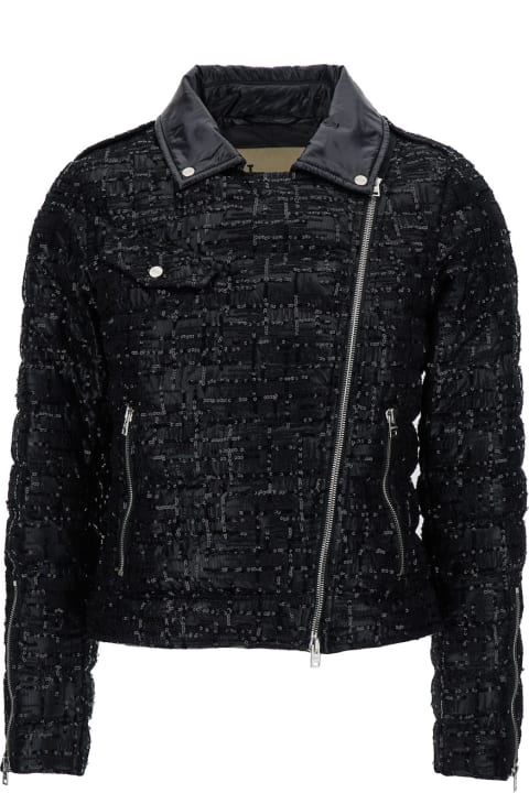 Herno for Women Herno Black Sequin Embellished Padded Jacket In Polyester Woman