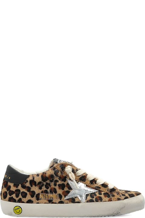 Homeware Golden Goose Golden Goose Kids Super-star Classic Sneakers With Leopard Print Lining